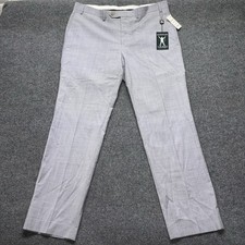 Lauren Ralph Lauren Mens Dress Pants 38x32 Gray Ultraflex High Performance Wool