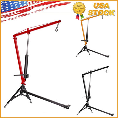 1000LBS Adjustable Hydraulic Receiver Hitch-Mount Pickup Truck Crane Swivel Lift