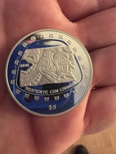 Rare Mexico 1 Oz Silver Plata  Moneda Coin Aztec Maya 0.999 1998 5 Pesos KM666