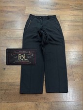 Vintage RRL Ralph Lauren Pleated Pants 30x28 Black Twill Made In USA
