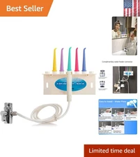 Easy Install Water Dental Flosser - Family Use with Faucet & Shower Attachments