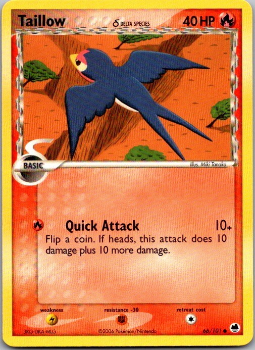 Taillow (Delta Species) Common Dragon Frontiers 66/101 LP