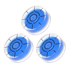 3pcs Small Circular Bubble Spirit Levels 32x12mm RV Level Measuring Tools, Blue