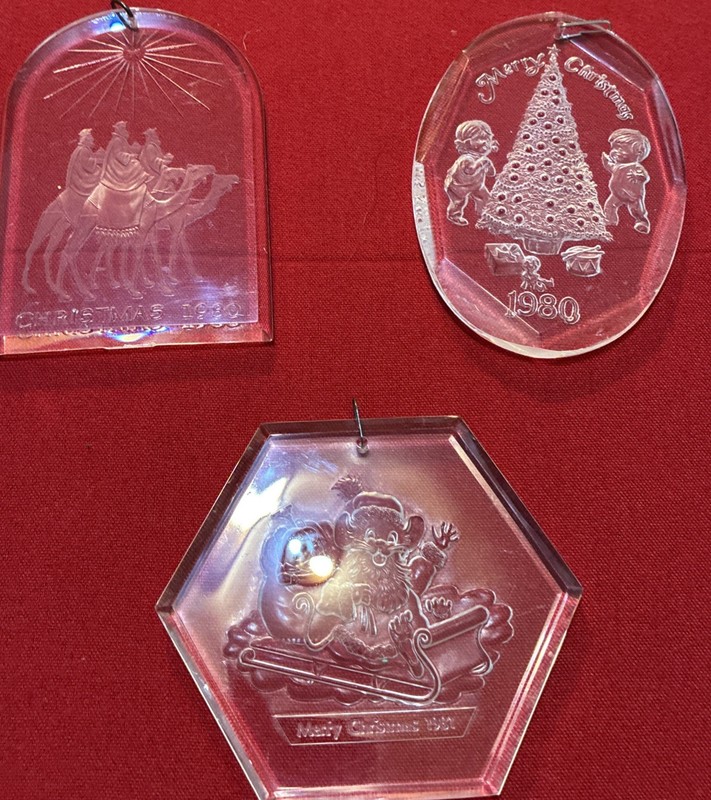 Christmas Ornaments Lasting Impressions Set of 3 / 1980/1981 Vintage