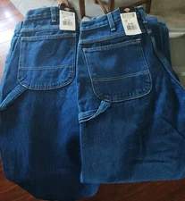 READ! (2)Dickies Workwear Industrial Carpenter Denim Blue Jeans Men's Size 34x32