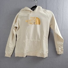 The North Face Womens Pullover Hoodie Sz L White/Gold 145
