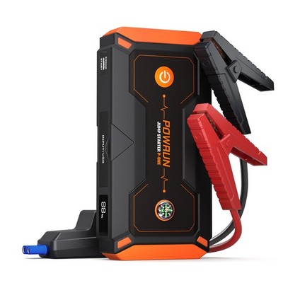 Powrun P-ONE Jump Starter, 2000A Portable 7.28x3.43x1.57 inch, orange 
