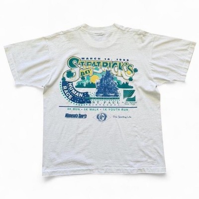 Vintage 90s Irish St. Patrick s Day Minnesota Running Race Marathon T-shirt L 