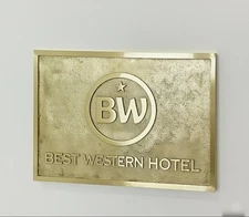 Custom Brass Address Plaque:Traditional Green Background Brass Address Plaque