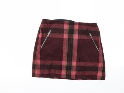 Gap Damen rosa kariert A-Linie Rock Größe 6