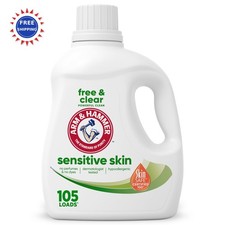 Liquid Laundry Detergent 105 Fl Oz ARM & HAMMER Sensitive Skin Free Clear Loads 0.19 per gallon