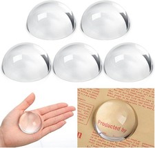 6 Pcs Crystal Dome Magnifier Paperweights Glass Paperweight 1.97 Inch, Clear
