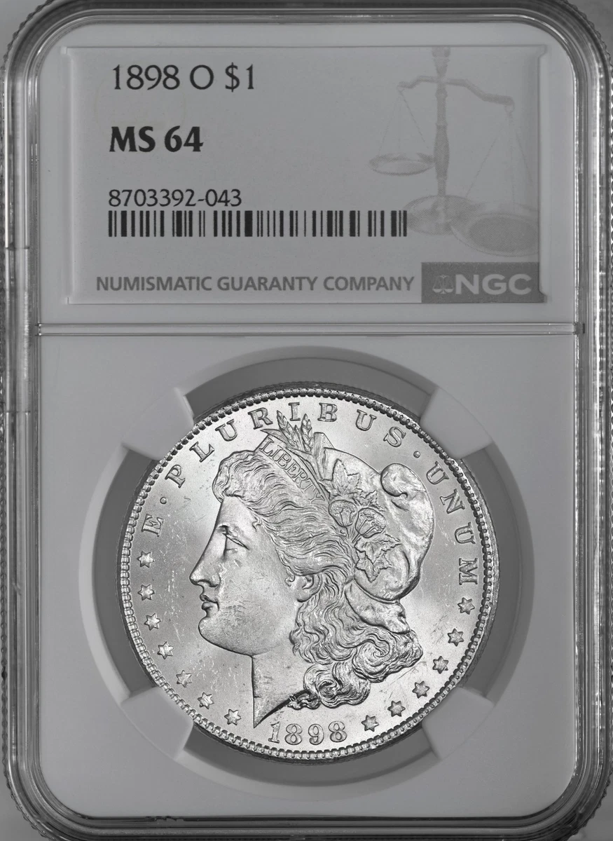 MS 64 Graded 1898 Year Morgan US Dollars (1878-1921) for sale | eBay