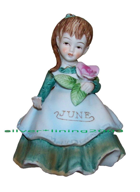 LEFTON FIGURINE JUNE GIRL of THE MONTH SIGNED GEO Z. LEFTON