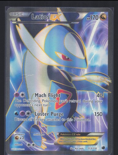 Latios EX Ultra Rare 113/116 Pokémon Plasma Freeze 2 Creases