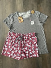 NWT RAE DUNN 2pc Ultra Soft "Best Day Ever" Coffee Pajama Set Size Small
