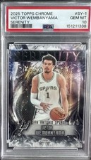 Topps 2025 Topps Chrome Serenity Victor Wembanyama #SY-1 Insert PSA 10 Spurs