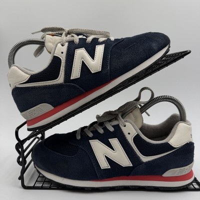New Balance 574 Damen-Sportschuhe marineblau Wildleder weiß rot Größe UK 4 Low-Top GC574vpn
