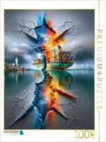 Calvendo Puzzle Horizons In Shipping | 1000 Pieces, Finished Size 25.2 × 18.9 In