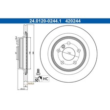 Bremsscheibe ATE 24.0120-0244.1 (2 Stk.) für BMW Mini 2er X1