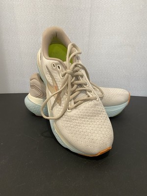 Brooks Glycerin Women s Running Shoes Beige Blue Cushioned Wide US 9.5 Mesh