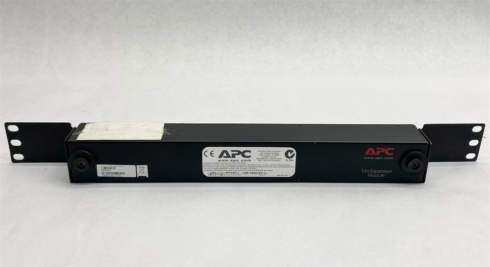 APC AP9341 Temperature And Humidity Expansion Module w/ Rackmount Ear LOT 6 - Image 3 of 4