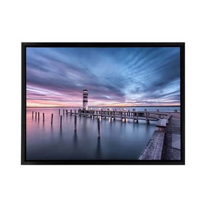 Desousa Lake Neusiedl Austria Sunset Framed Canvas Wall Art Print