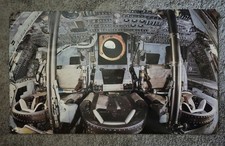 Vintage 1970s NASA Apollo 11 Command Module Cockpit Training Poster 23"x38.5"