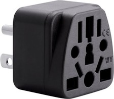 Unidapt US Travel Plug Adapter, Eu,Au,Uk,Nz,Cn,In to USA Type B , Grounded 3 Pr