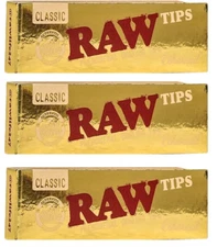 3x New Raw Ethereal  Filter Tips Tips 50 Count x 3 PKS FREE USA SHIPPING!