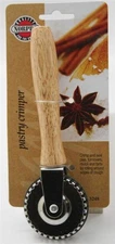Norpro Slotted Metal Pastry Crimper with Solid Wood Handle, 7"