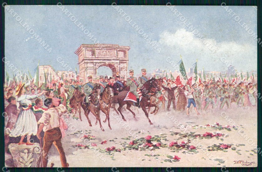 WW1 Patriottismo Comitato Assistenza Prigionieri Internati in Austria cp KF5750