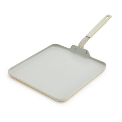 GreenPan Bobby Flay 11'' Aluminum Ceramic Nonstick Square Griddle, Cream White