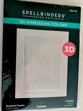 Spellbinders E3D-130 Molded Frame 3D Embossing Folder New retired 4.25x5.50 inch