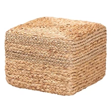bali & pari Marella Seagrass Footstool Natural Brown: Bohemian Design,