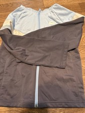 Nike Boys Standard Fit Full Zip Hooded Jacket Blue/Gray/Beige Colorblock XS