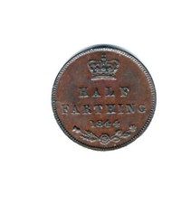 GB 1844 VICTORIA 1/2 X 1/4D NEF/EF
