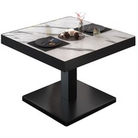 Bm | Bistro Loungetisch | B:T:H 60 X 60 X 41 Cm | Weiß Marmor / Schwarz | Bis...
