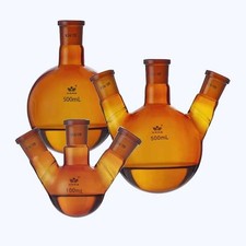 5ml - 1000ml Amber Round Bottom Boiling Flask with Standard Joints Lab Supply ca