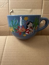 Disney Lilo & Stitch Aloha Ceramic Soup Mug 24 Oz Blue