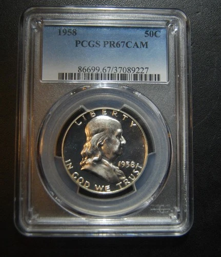 1958 Franklin Half Dollar - PCGS PR 67 CAM