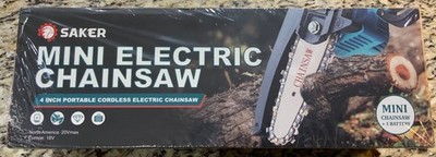 Mini Electric Chainsaw Portable Cordless Handheld Chain Saw Pruning New By Saker