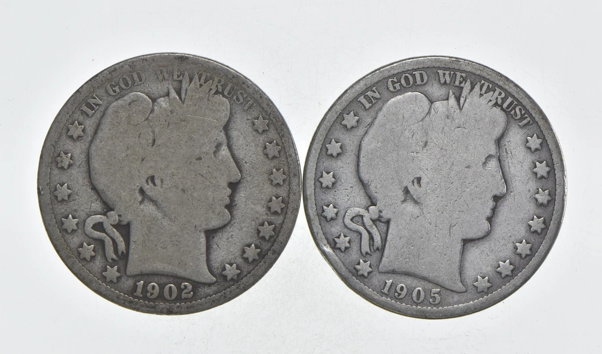 1902 s バーバーハーフダラー銀貨　準特年 1902 Year Barber Half Dollars (1892-1915) for sale | eBay
