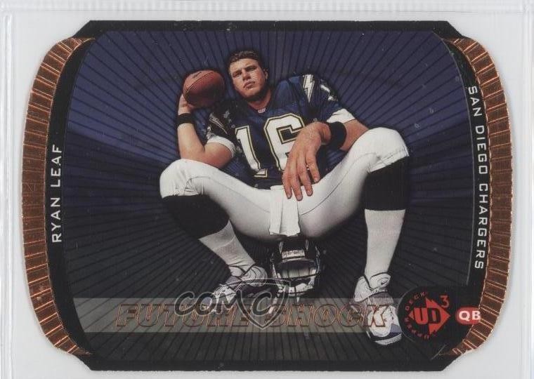 1998 Upper Deck UD3 Future Shock Die-Cut 446/2000 Ryan Leaf #2 Rookie RC 0a2