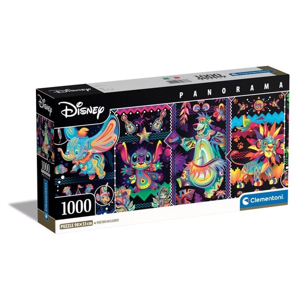 Clementoni 39876 - Disney Joys - 1000 Teile Puzzle Disney Panorama Collection Co-image