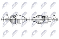 NTY Antriebswelle NPW-VV-170 FüR Volvo V40 525