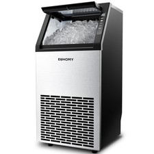 Commercial Ice Maker Machine,120lbs/24H Stainless Steel Under Counter Ice Mac...