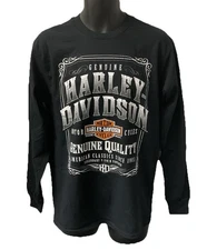 Harley Davidson Men's Wanted Long Sleeve T-Shirt Black 402948070