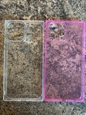 (2) Iphone 13 Pro Max Silicone Case Clear Pin...