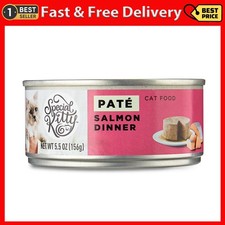 (12 Pack) Special Kitty Salmon Dinner Pate Wet Cat Food, 5.5 Oz Can 3.63 per gallon
